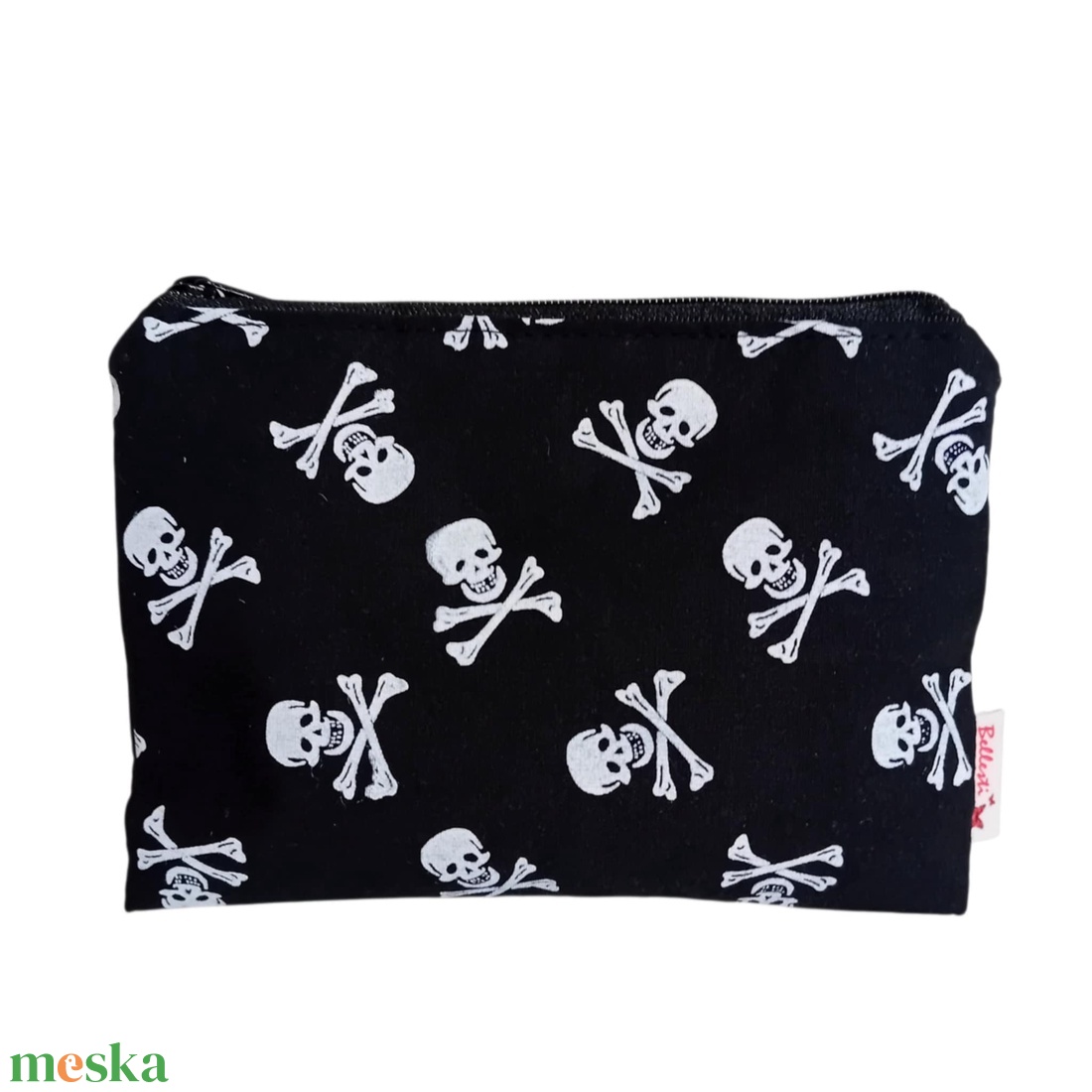 Koponya mintás textil pénztárca gyerekeknek - táska & tok - pénztárca & más tok - pénztárca - gyerek pénztárca - Meska.hu