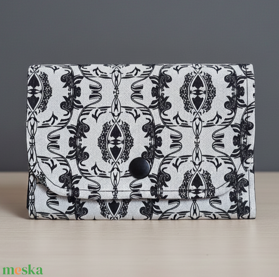  Pénztárca textil barokk mintával  12x9,5 cm - táska & tok - pénztárca & más tok - pénztárca - női pénztárca - Meska.hu