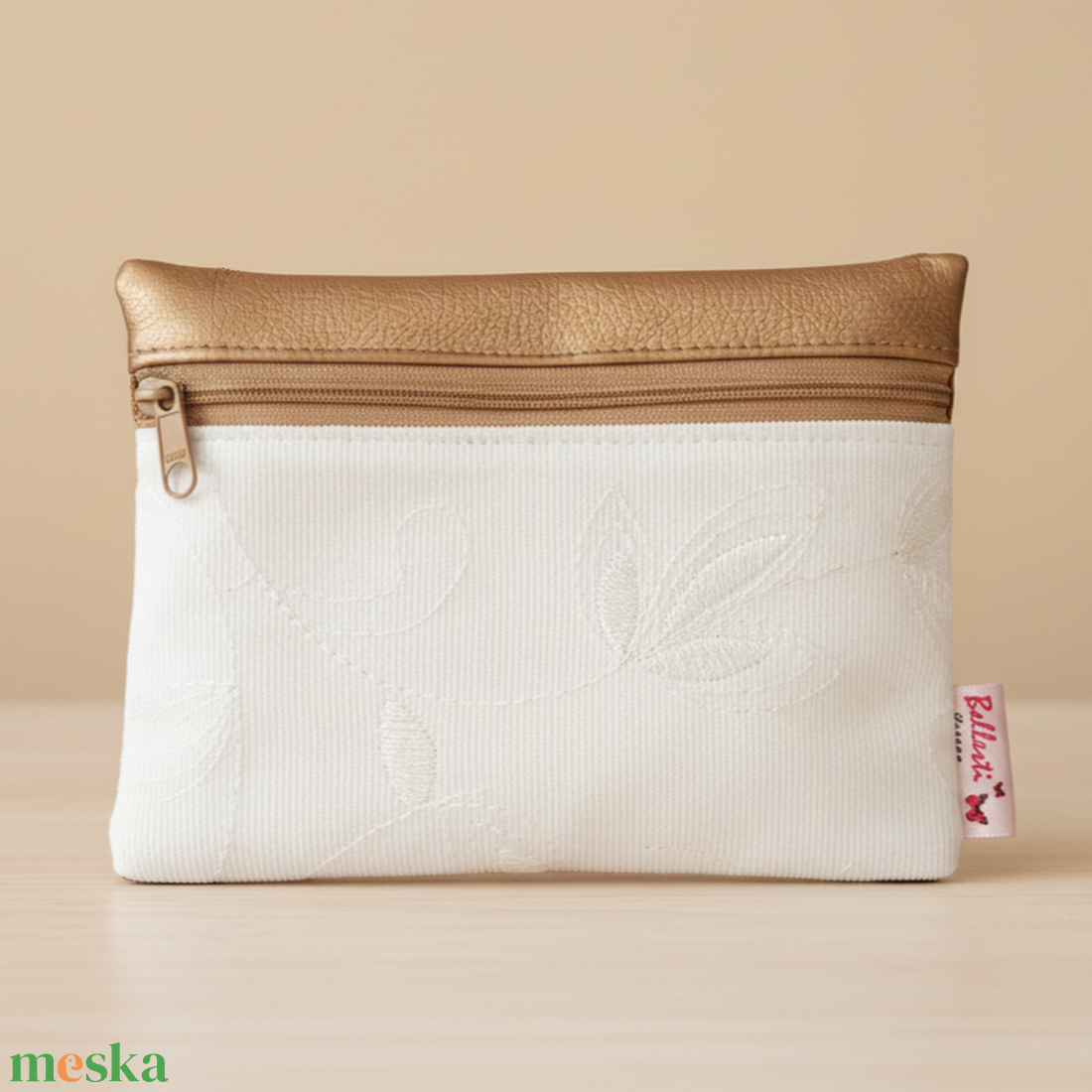 Pénztárca kártyatartó neszesszer betéttartó bronz 16x12 cm - táska & tok - pénztárca & más tok - pénztárca - női pénztárca - Meska.hu