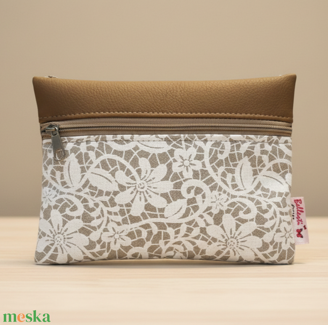 Pénztárca kártyatartó neszesszer betéttartó csipke mintás 16x12 cm - táska & tok - pénztárca & más tok - pénztárca - női pénztárca - Meska.hu