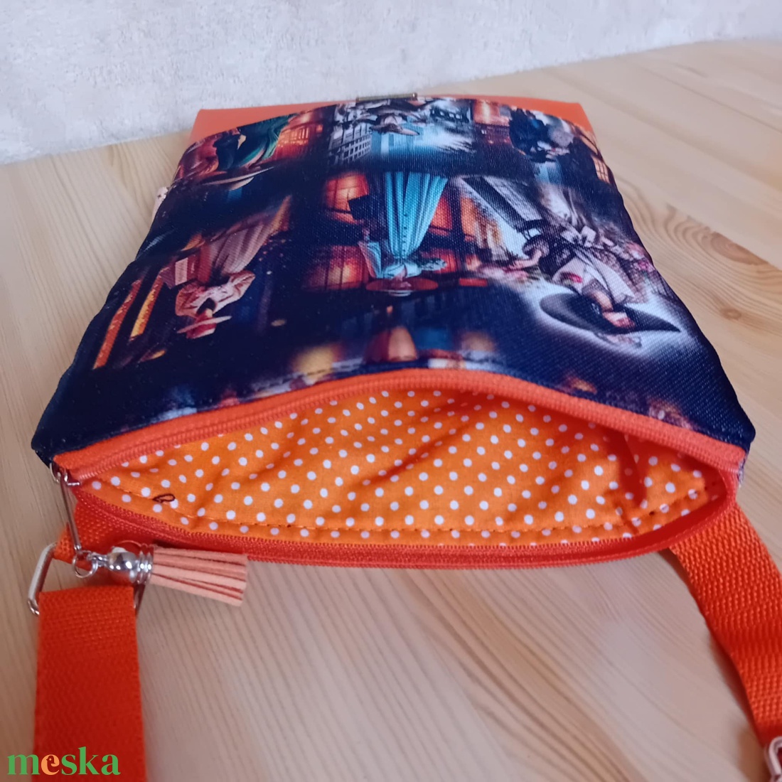 2in1 válltáska rohangálós oldaltáska elegáns női mintával 20x23 cm - táska & tok - kézitáska & válltáska - vállon átvethető táska - Meska.hu