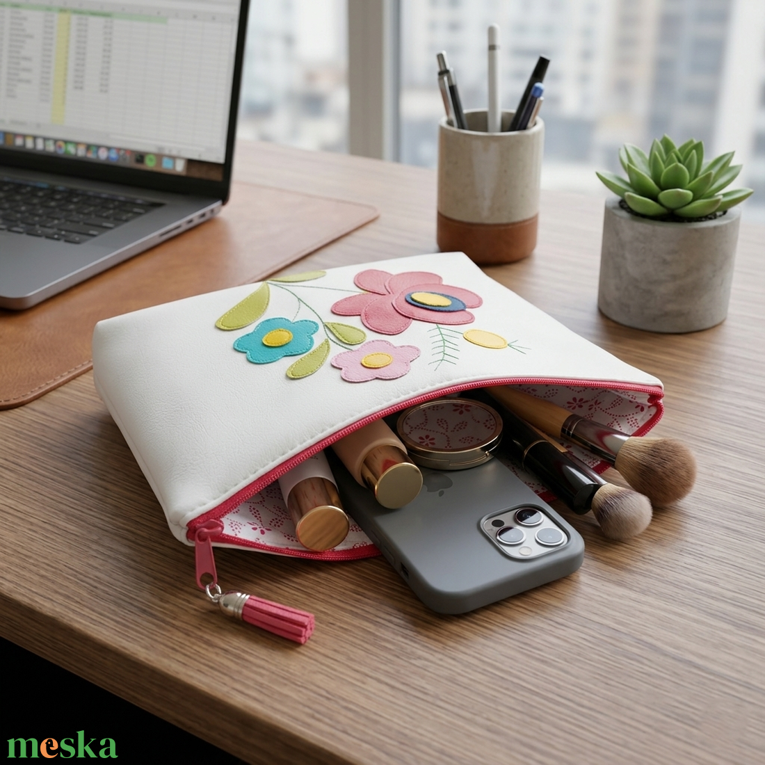 Neszesszer univerzális bármitartó matyó mintás 23x18 cm - táska & tok - neszesszer - Meska.hu