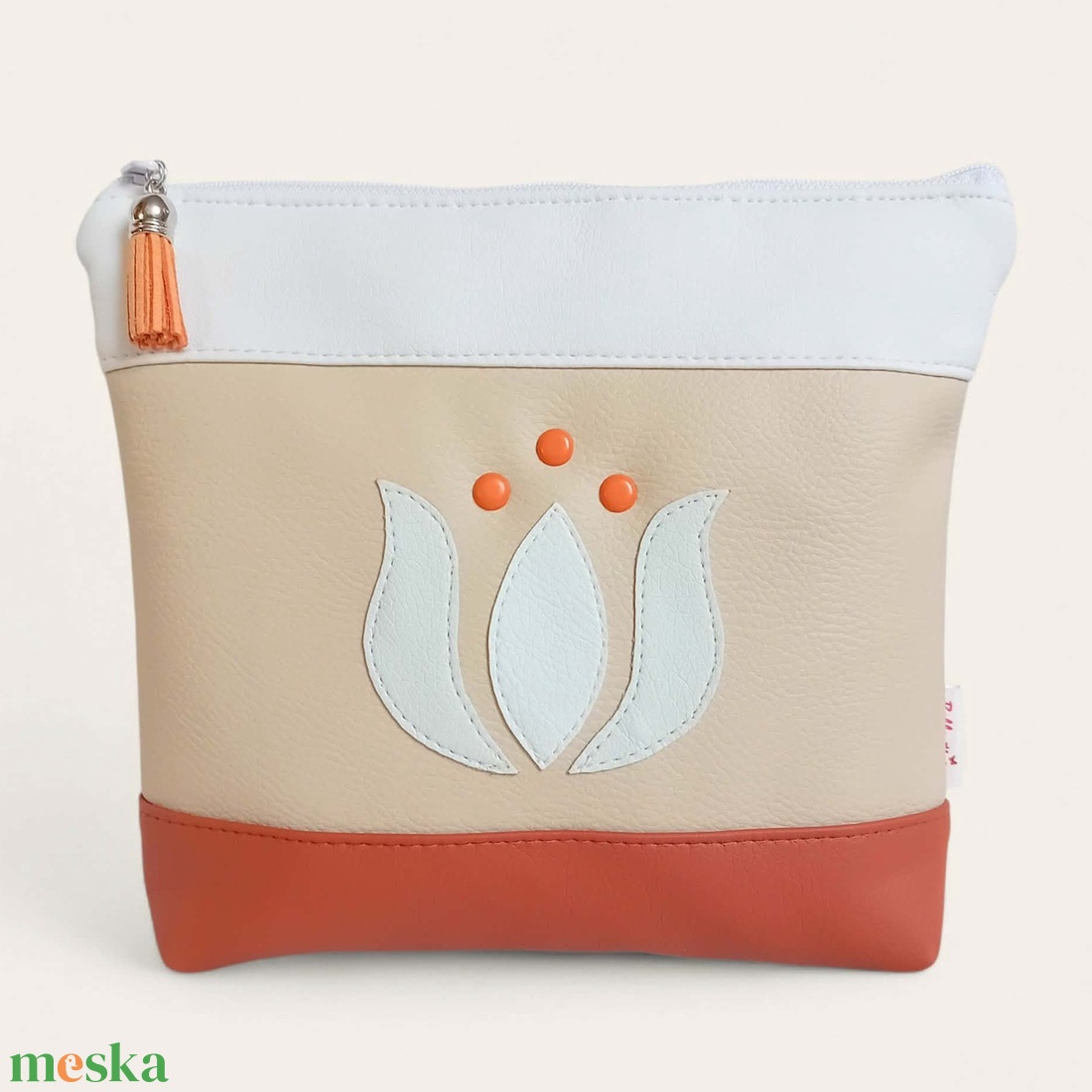 Neszesszer univerzális bármitartó tulipán mintás 23x18 cm - táska & tok - neszesszer - Meska.hu