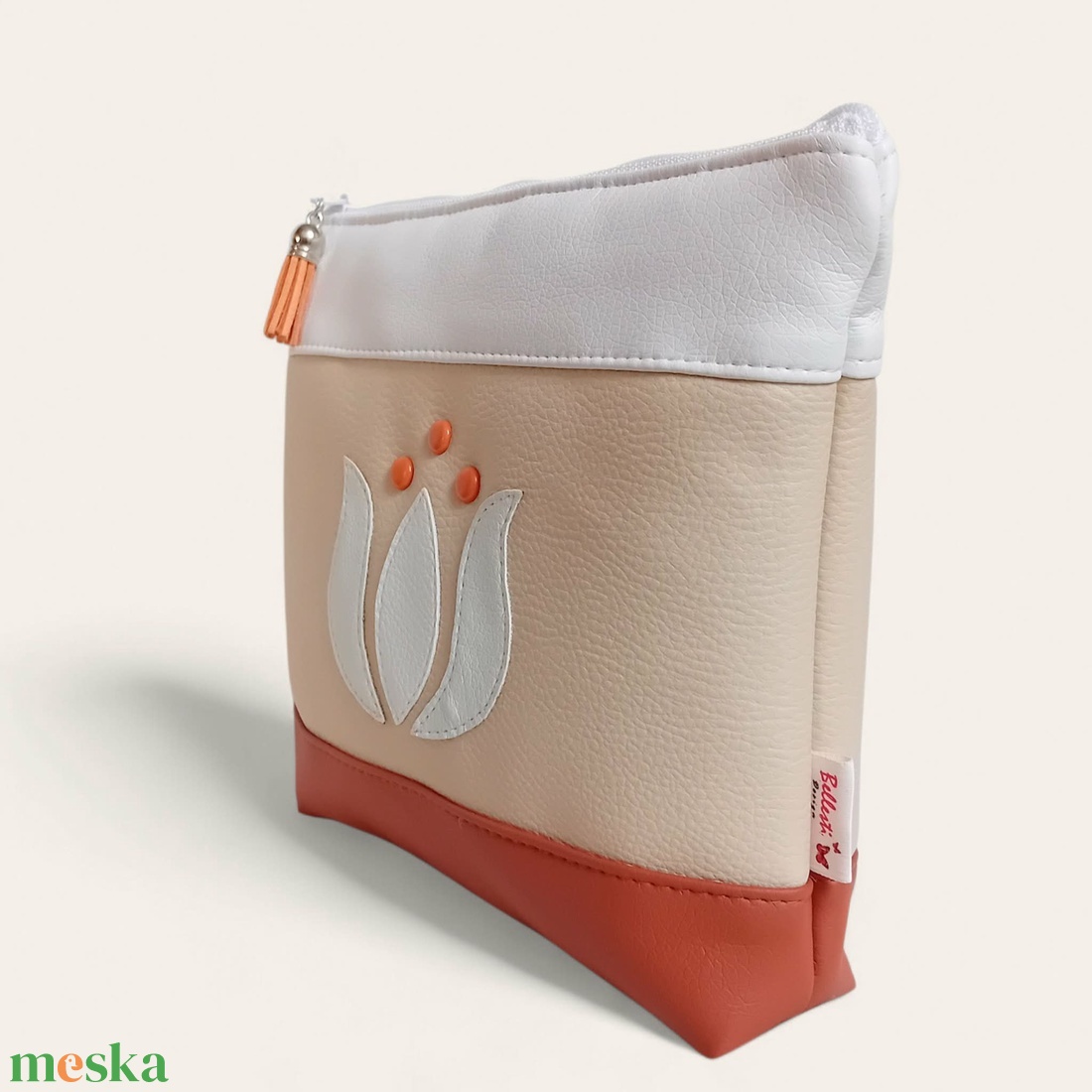 Neszesszer univerzális bármitartó tulipán mintás 23x18 cm - táska & tok - neszesszer - Meska.hu