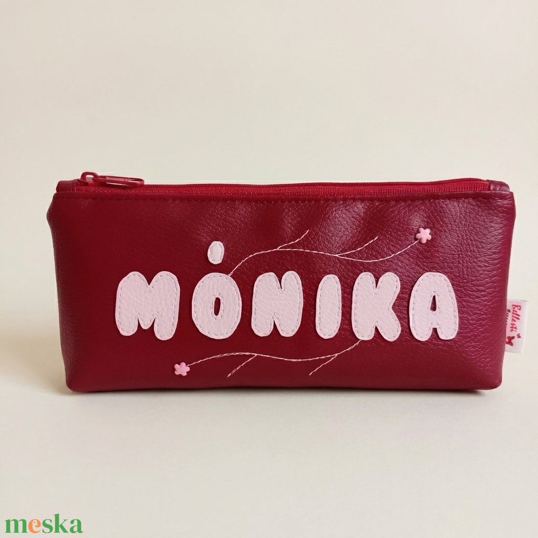 Névre szóló tolltartó szemüvegtok sminktartó textilbőrből 22x9 cm - táska & tok - neszesszer - Meska.hu