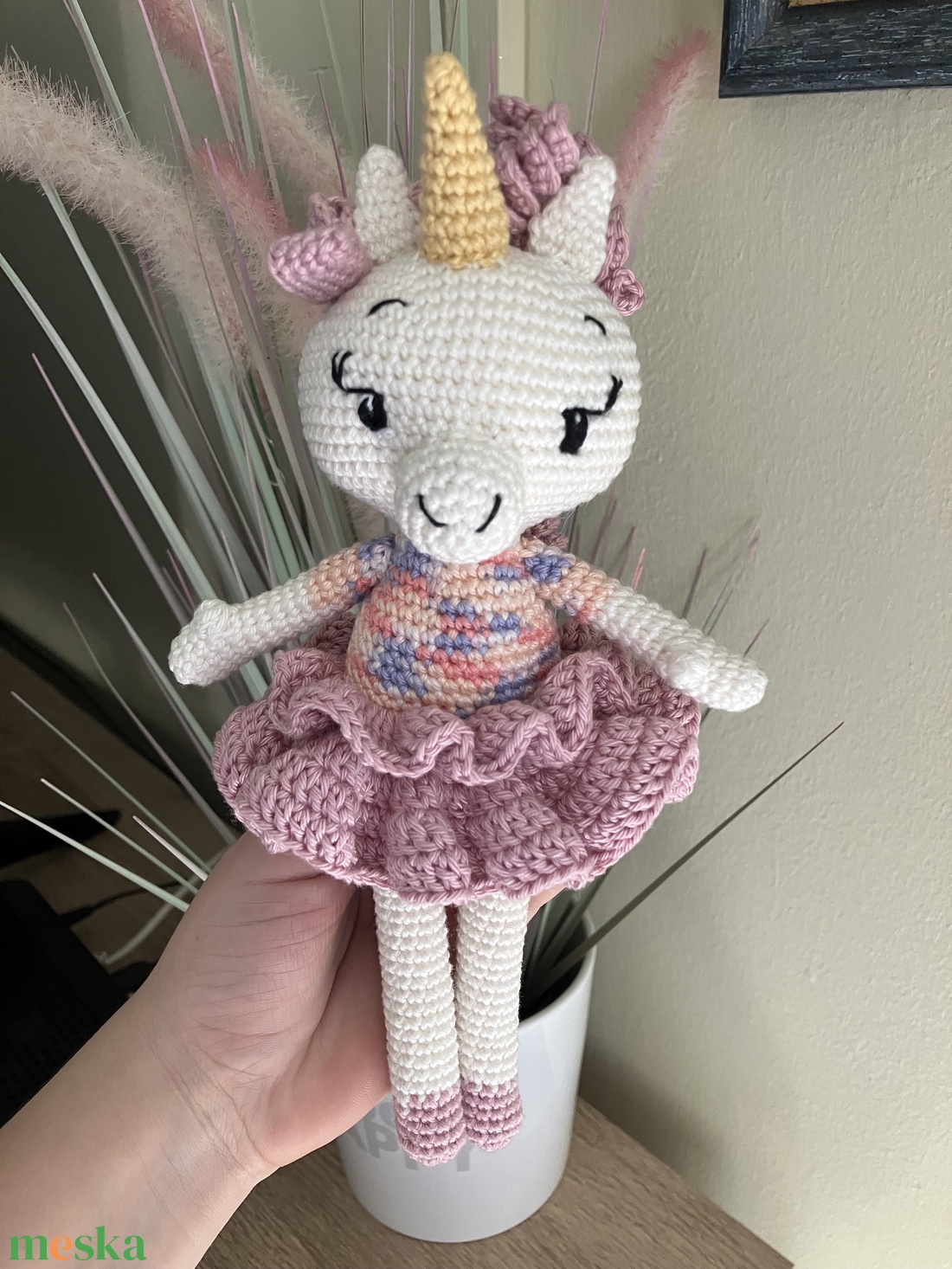 Amigurumi horgolt egyszarvú - játék & sport - plüssállat & játékfigura - unikornis - Meska.hu