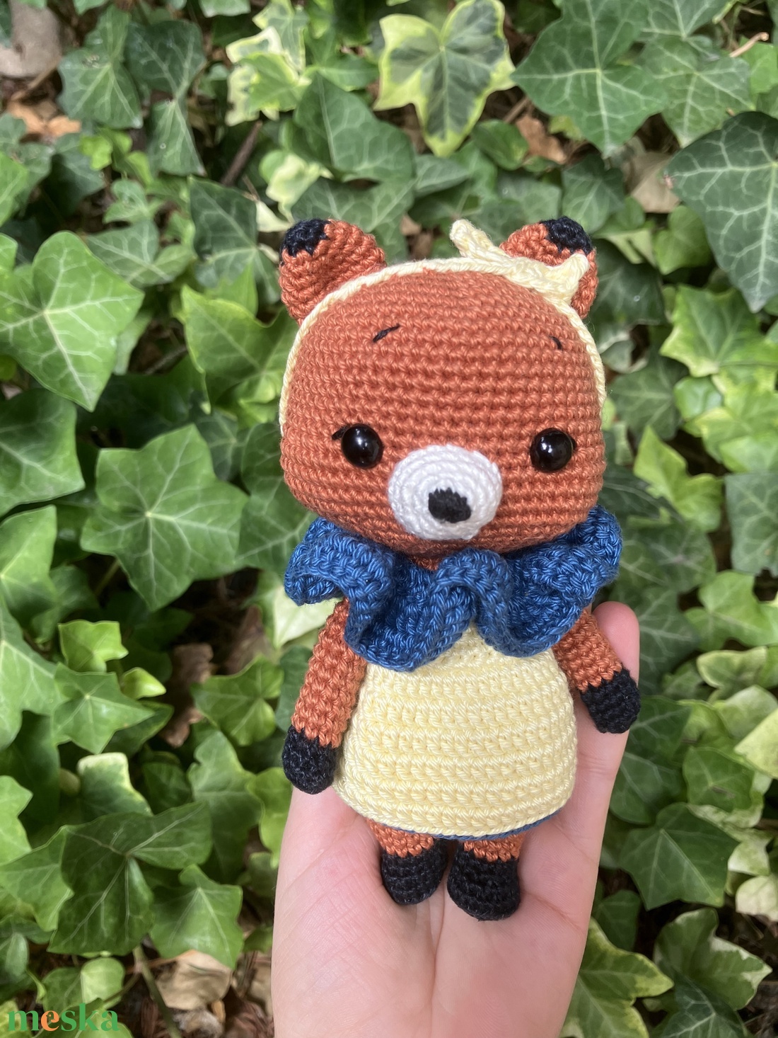 Horgolt róka - játék & sport - babalátogató ajándékcsomag - Meska.hu