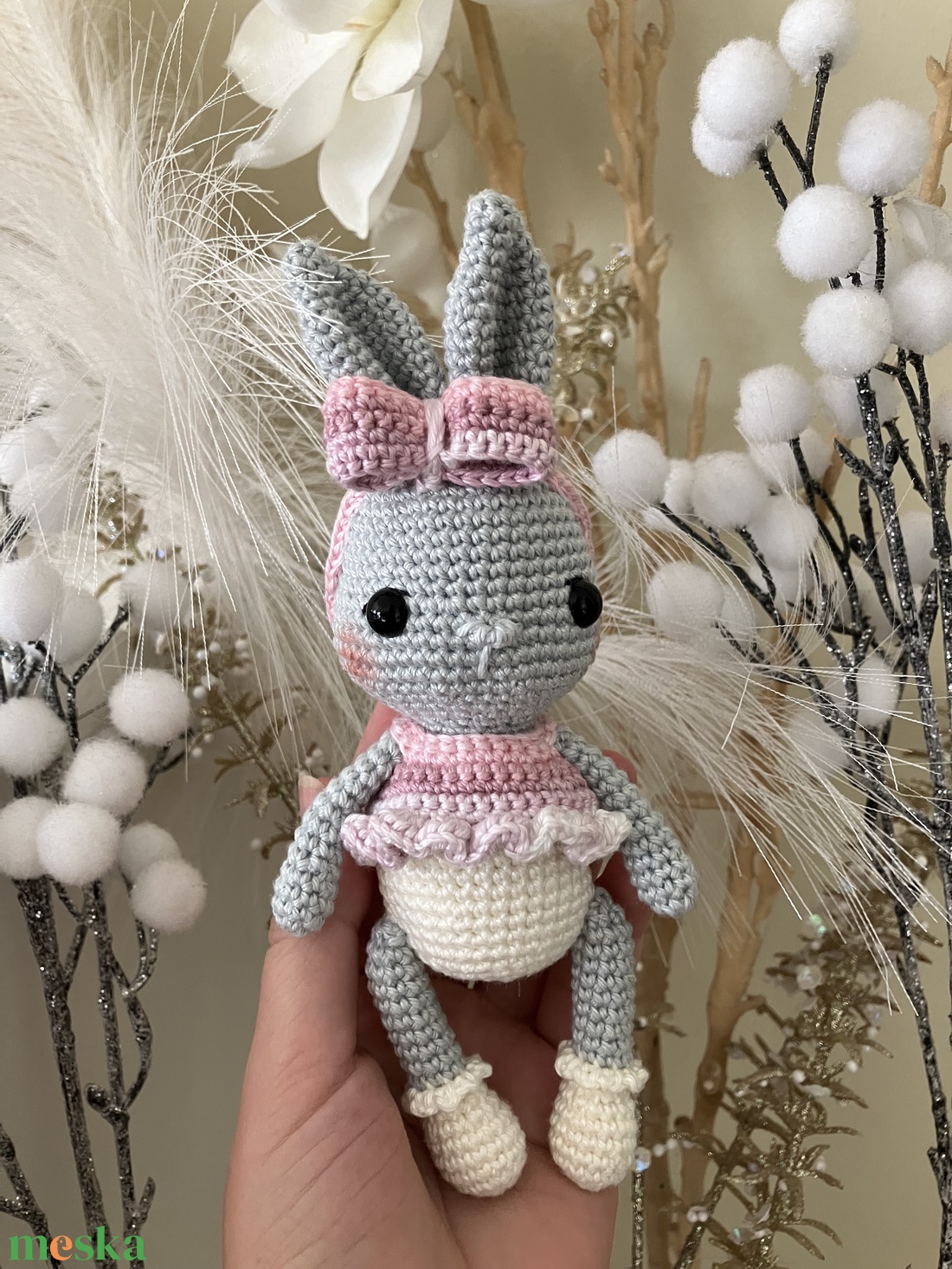 Horgolt nyuszi baba - játék & sport - plüssállat & játékfigura - nyuszi - Meska.hu