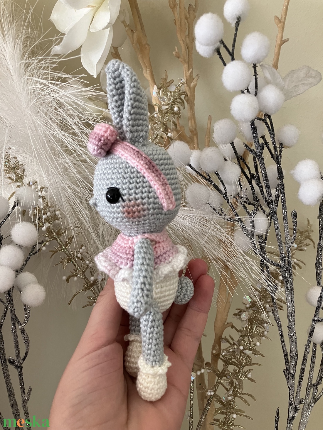 Horgolt nyuszi baba - játék & sport - plüssállat & játékfigura - nyuszi - Meska.hu