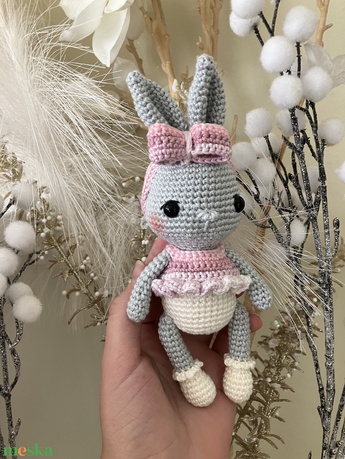 Horgolt nyuszi baba - játék & sport - plüssállat & játékfigura - nyuszi - Meska.hu