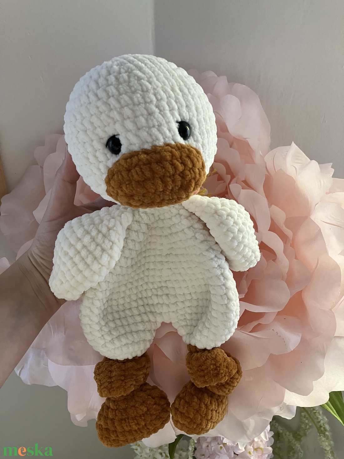 Zsenília horgolt kacsa szundipajti - játék & sport - plüssállat & játékfigura - madár - Meska.hu