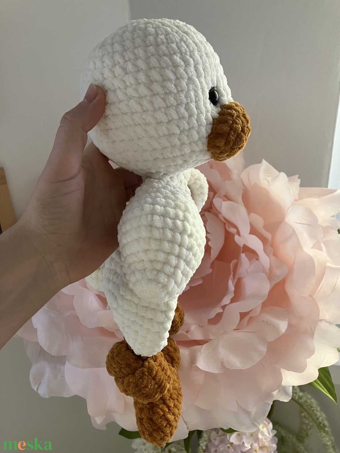 Zsenília horgolt kacsa szundipajti - játék & sport - plüssállat & játékfigura - madár - Meska.hu