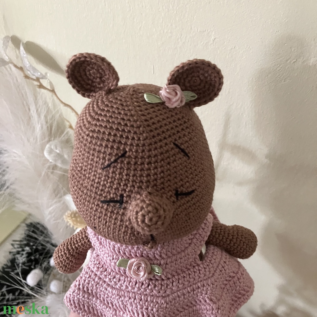 Horgolt, amigurumi maci lány - játék & sport - plüssállat & játékfigura - maci - Meska.hu