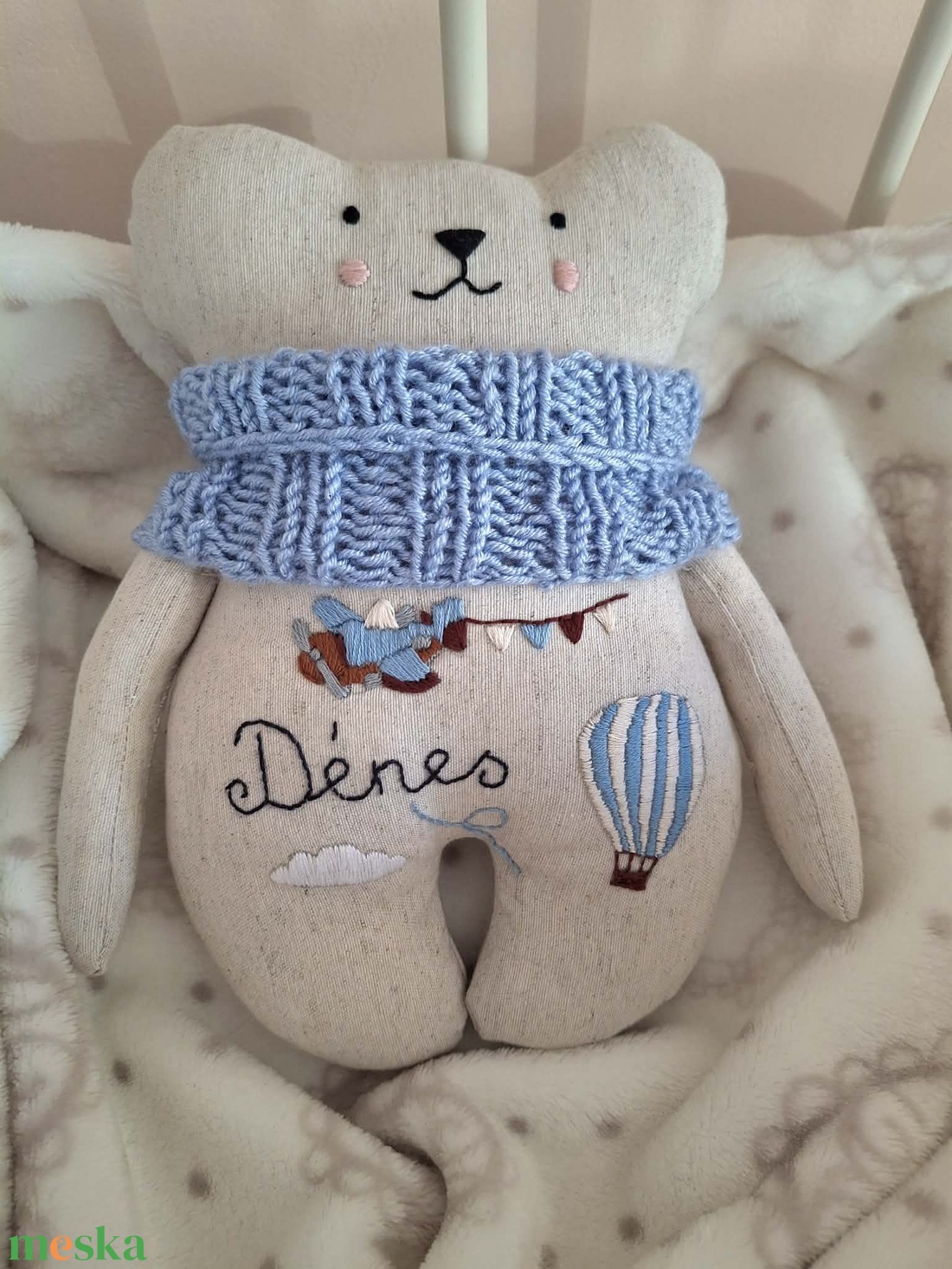 Modern hímzett maci  - játék & sport - plüssállat & játékfigura - maci - Meska.hu