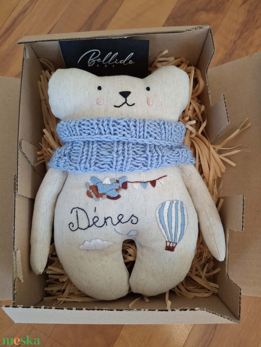 Modern hímzett maci  - játék & sport - plüssállat & játékfigura - maci - Meska.hu