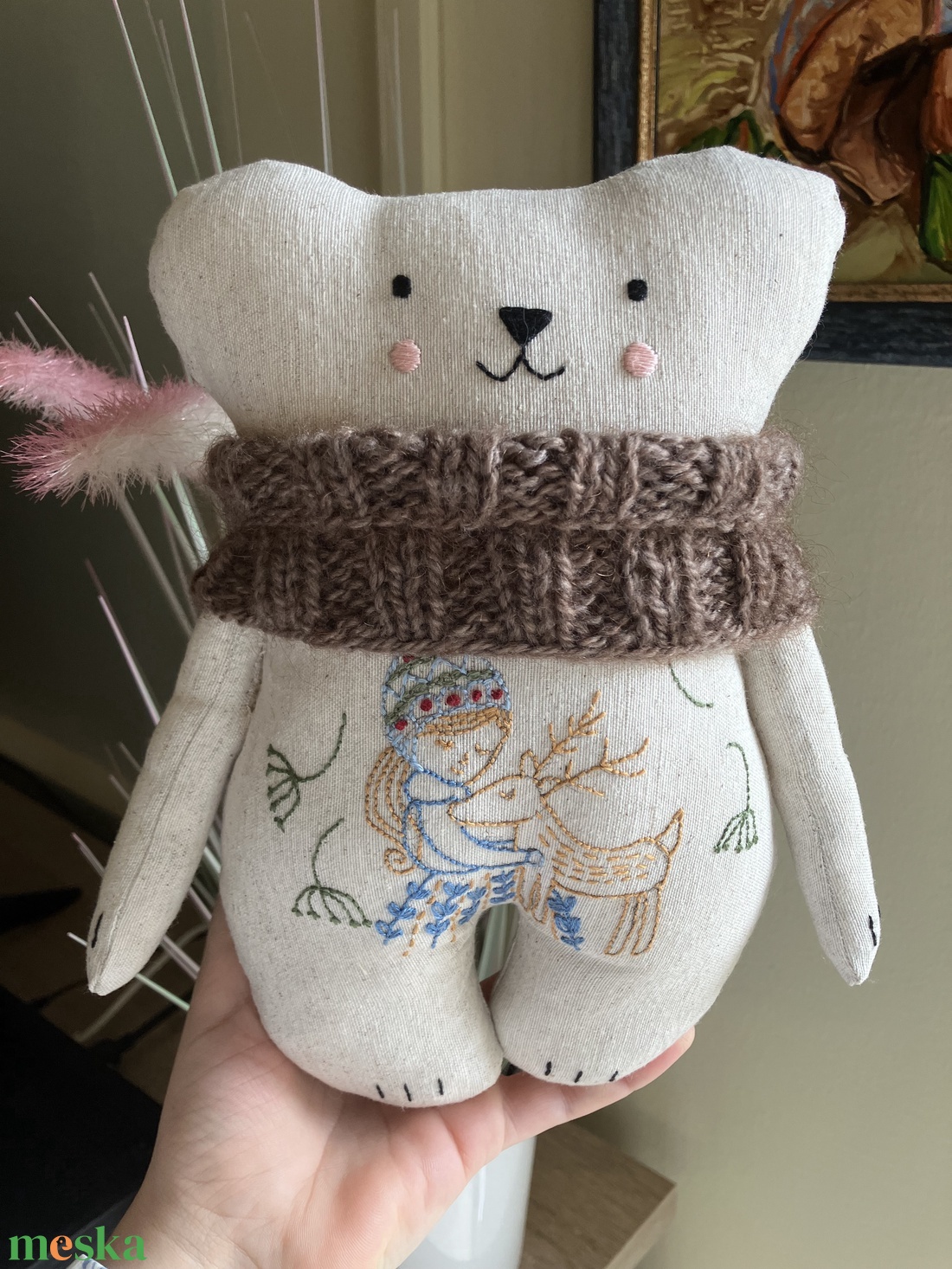 Modern hímzett maci  - játék & sport - plüssállat & játékfigura - maci - Meska.hu