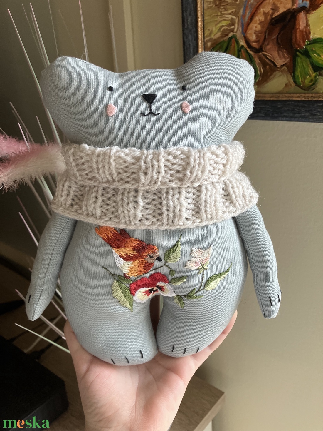 Modern hímzett maci  - játék & sport - plüssállat & játékfigura - maci - Meska.hu