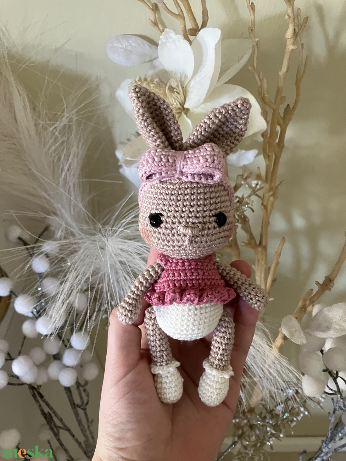 Horgolt nyuszi baba - játék & sport - plüssállat & játékfigura - nyuszi - Meska.hu