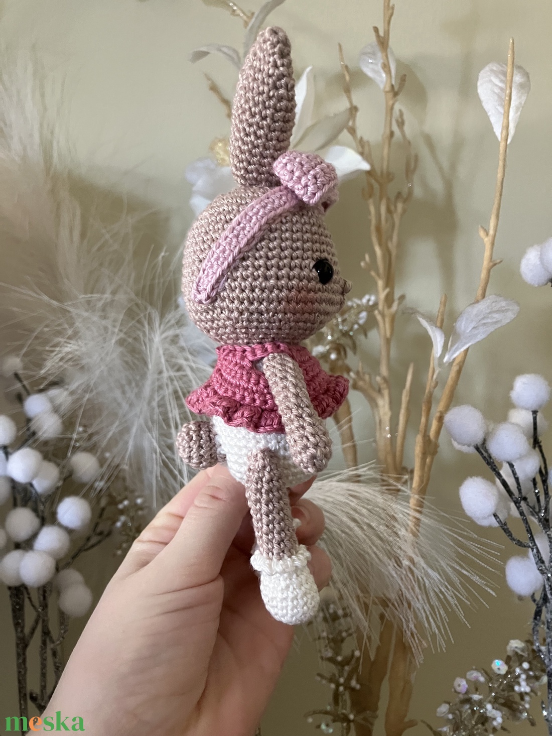 Horgolt nyuszi baba - játék & sport - plüssállat & játékfigura - nyuszi - Meska.hu