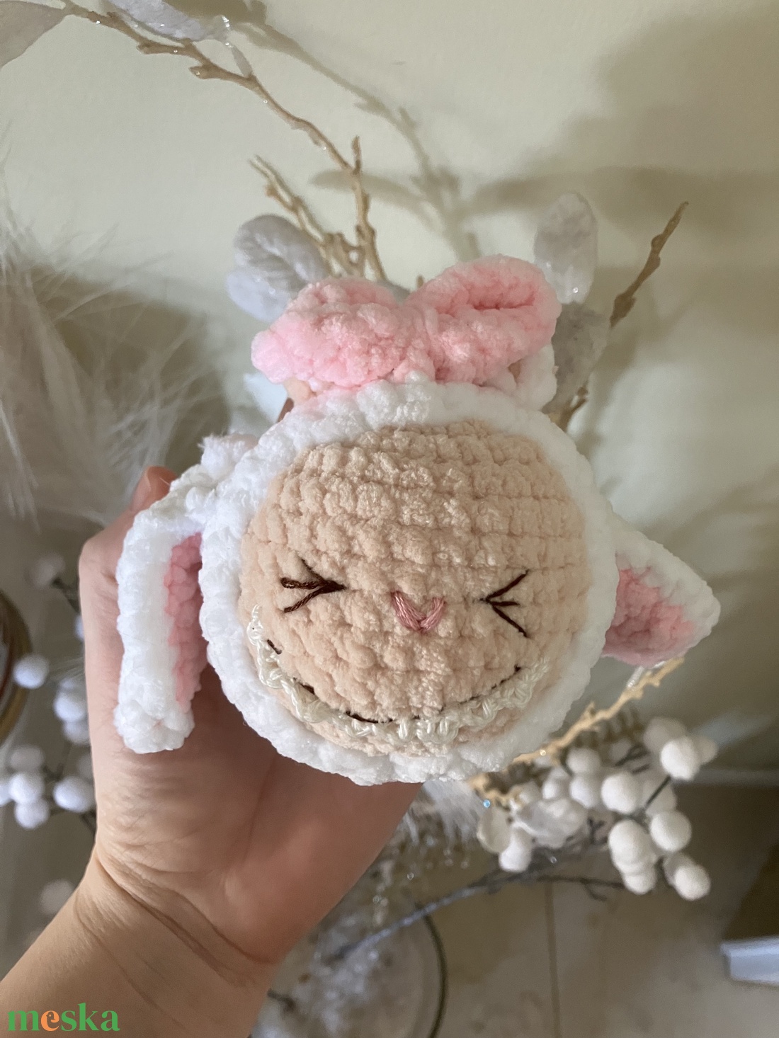 Horgolt labubu táskadísz  - játék & sport - plüssállat & játékfigura - szörnyike - Meska.hu