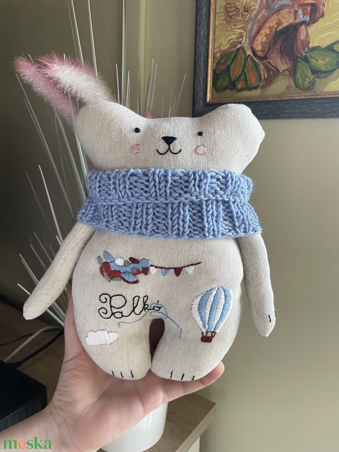 Modern hímzett maci  - játék & sport - plüssállat & játékfigura - maci - Meska.hu