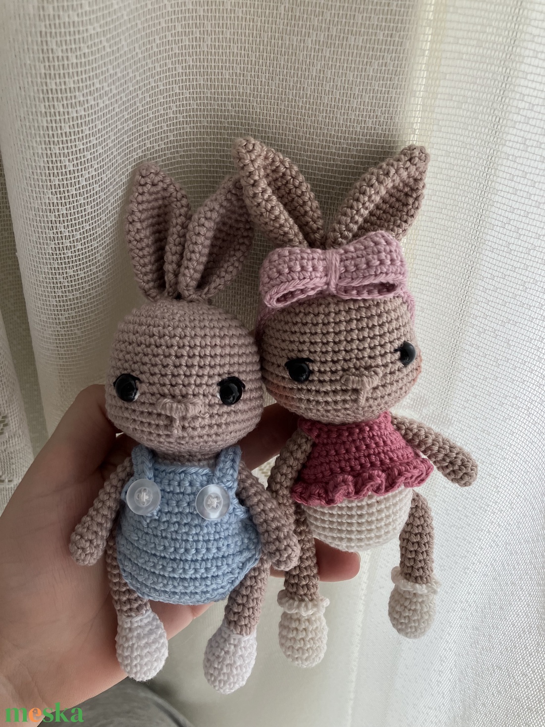 Horgolt nyuszi baba - játék & sport - plüssállat & játékfigura - nyuszi - Meska.hu