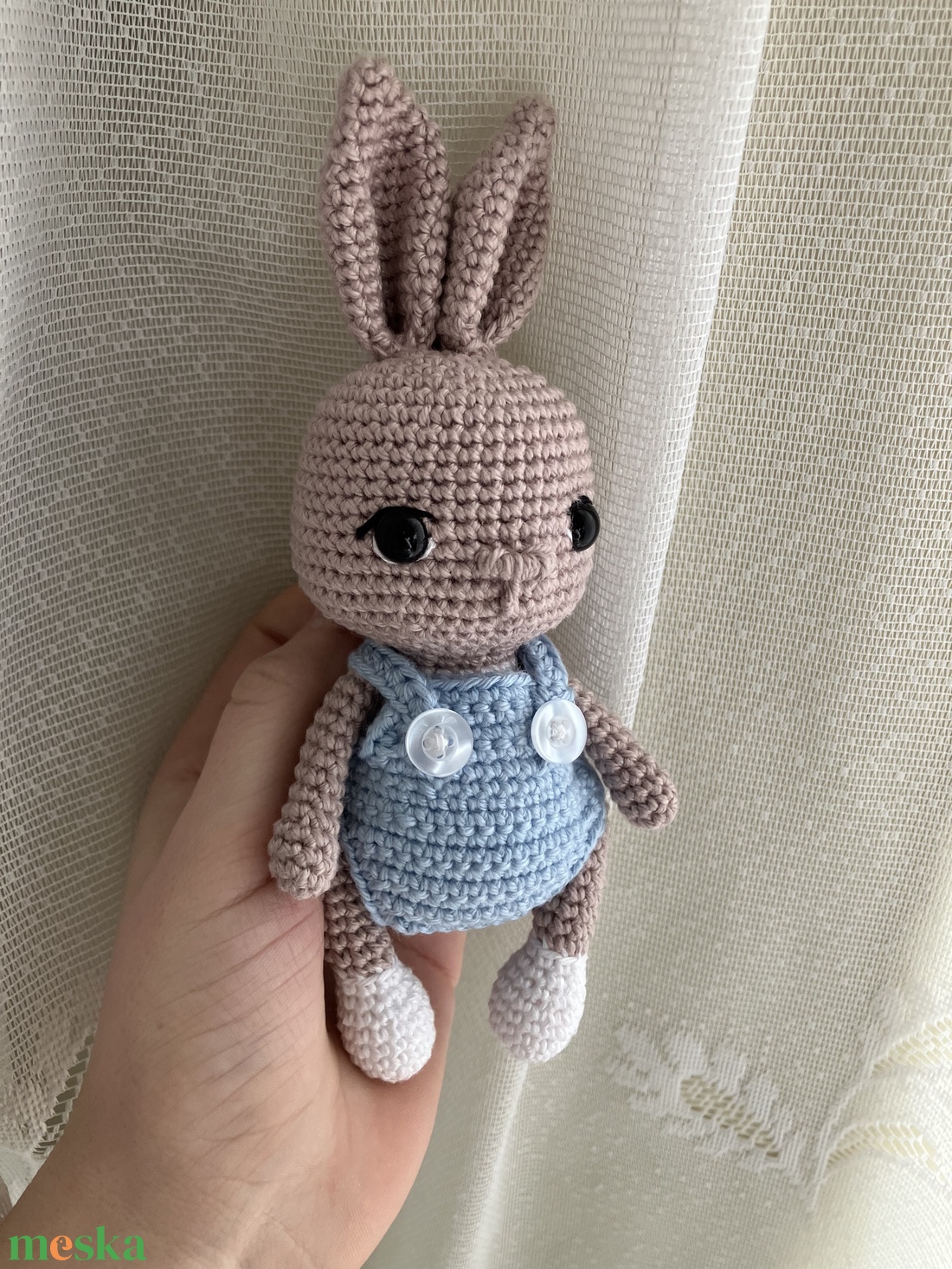 Horgolt nyuszi baba - játék & sport - plüssállat & játékfigura - nyuszi - Meska.hu