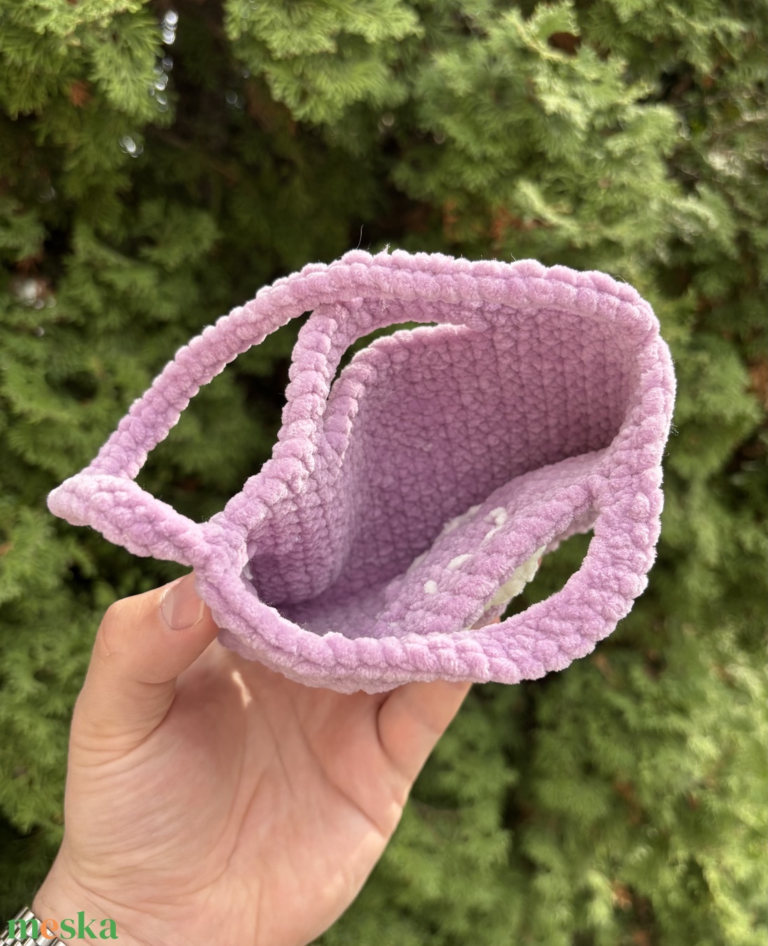 Horgolt virágos kistáska - táska & tok - pénztárca & más tok - pénztárca - gyerek pénztárca - Meska.hu