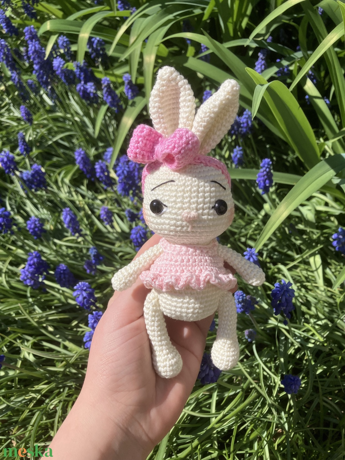 Horgolt nyuszi baba - játék & sport - plüssállat & játékfigura - nyuszi - Meska.hu