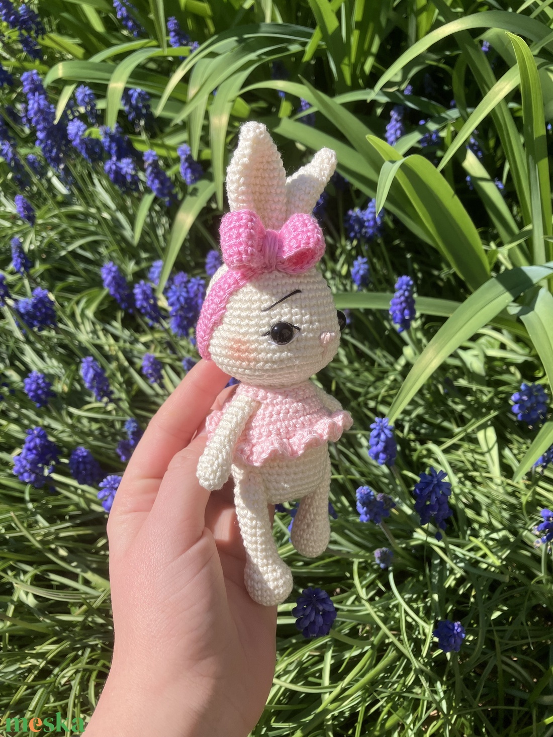 Horgolt nyuszi baba - játék & sport - plüssállat & játékfigura - nyuszi - Meska.hu