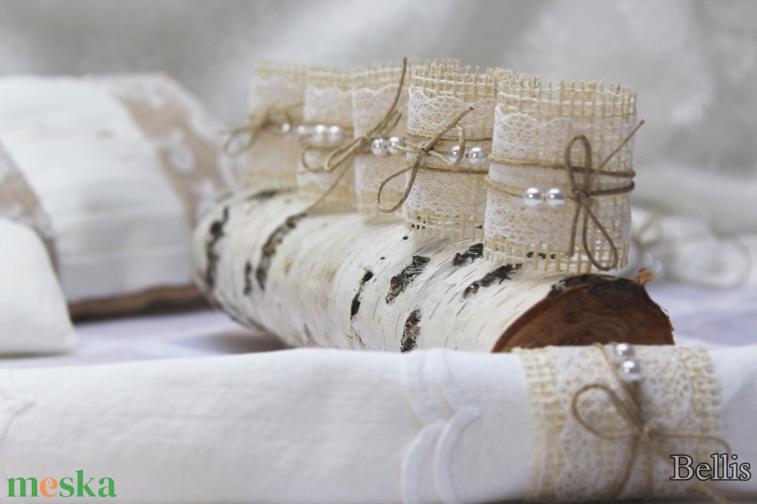 Gyöngyös szalvétagyűrű szett - otthon & életmód - konyhafelszerelés, tálalás - konyhai textil - szalvéta - Meska.hu