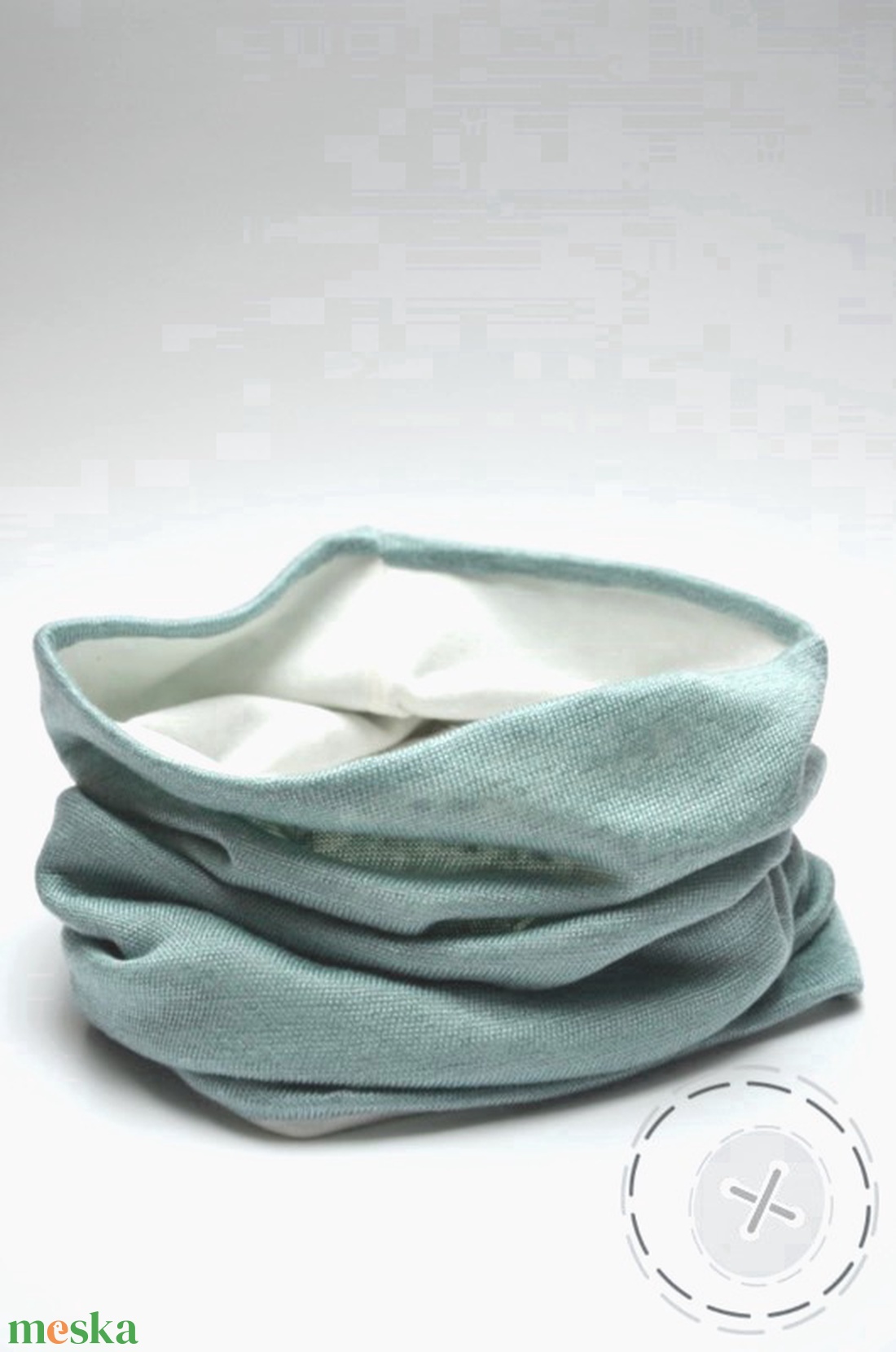 Zöld hurkolt női csősál - ruha & divat - sál, sapka, kendő - sapka & sál szett - Meska.hu