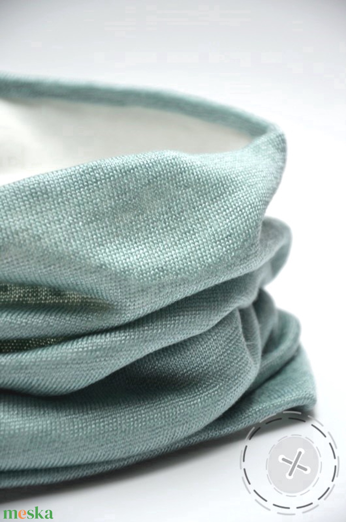 Zöld hurkolt női csősál - ruha & divat - sál, sapka, kendő - sapka & sál szett - Meska.hu