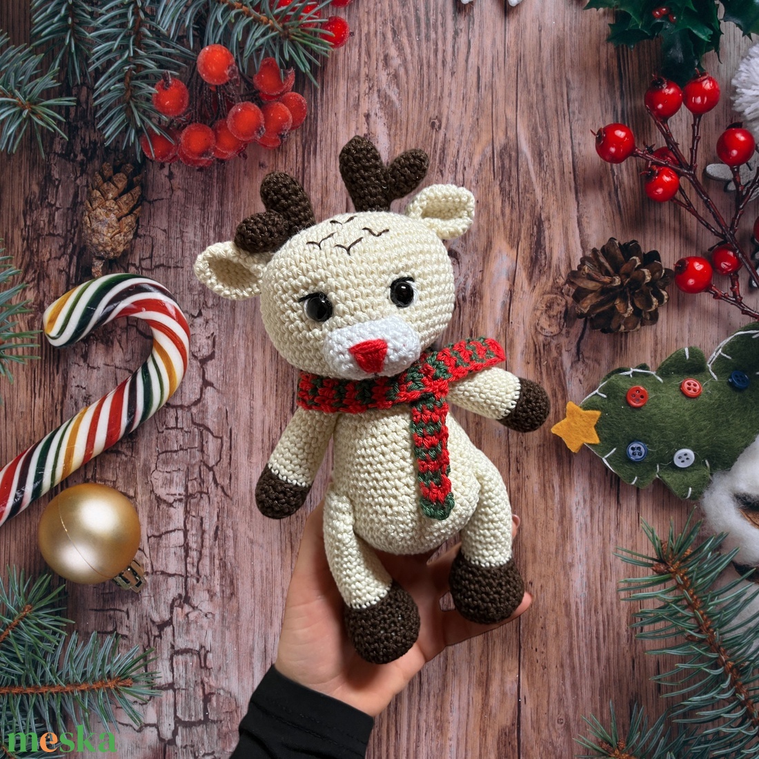 Horgolt szarvas Akció!!! - játék & sport - plüssállat & játékfigura - más figura - Meska.hu