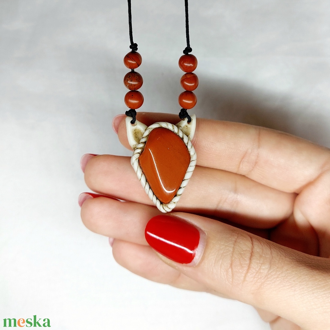 Róka amulett vörösjáspissal - ékszer - nyaklánc - medálos nyaklánc - Meska.hu Róka amulett vörösjáspissal - ékszer - nyaklánc - medálos nyaklánc - Meska.hu