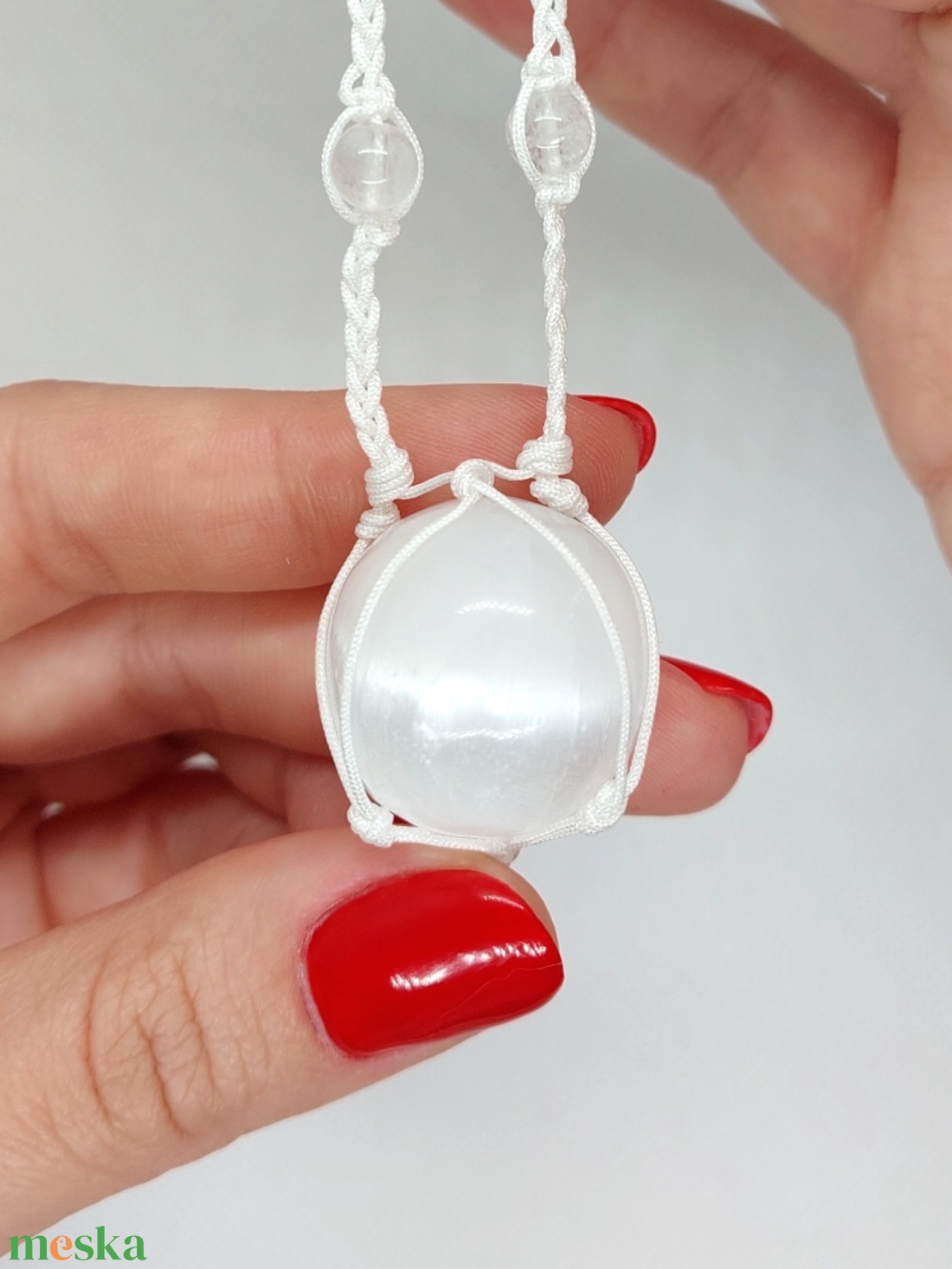 Szelenit Varázsgömb amulett - ékszer - nyaklánc - medálos nyaklánc - Meska.hu Szelenit Varázsgömb amulett - ékszer - nyaklánc - medálos nyaklánc - Meska.hu
