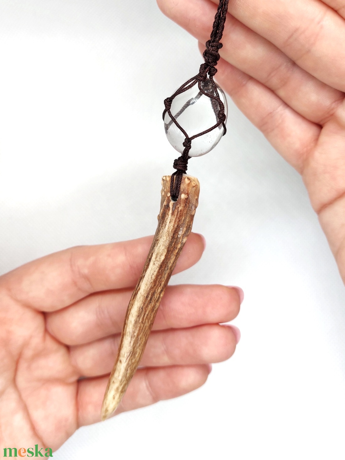 Agancs amulett hegyikristály ásvánnyal - otthon & életmód - dekoráció - spiritualitás - Meska.hu Agancs amulett hegyikristály ásvánnyal - otthon & életmód - dekoráció - spiritualitás - Meska.hu