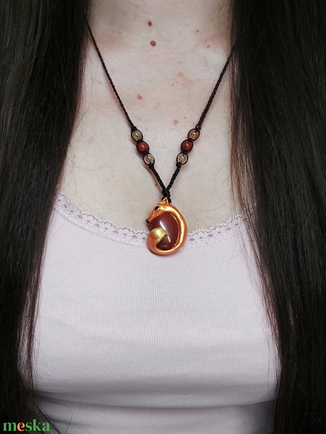 Róka amulett vörösjáspissal - ékszer - nyaklánc - medálos nyaklánc - Meska.hu Róka amulett vörösjáspissal - ékszer - nyaklánc - medálos nyaklánc - Meska.hu
