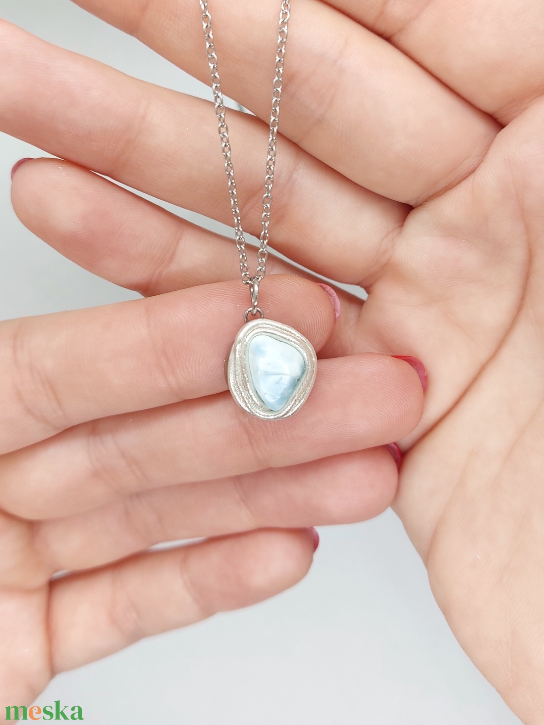 Larimar ásvány nyaklánc - ékszer - nyaklánc - medálos nyaklánc - Meska.hu Larimar ásvány nyaklánc - ékszer - nyaklánc - medálos nyaklánc - Meska.hu