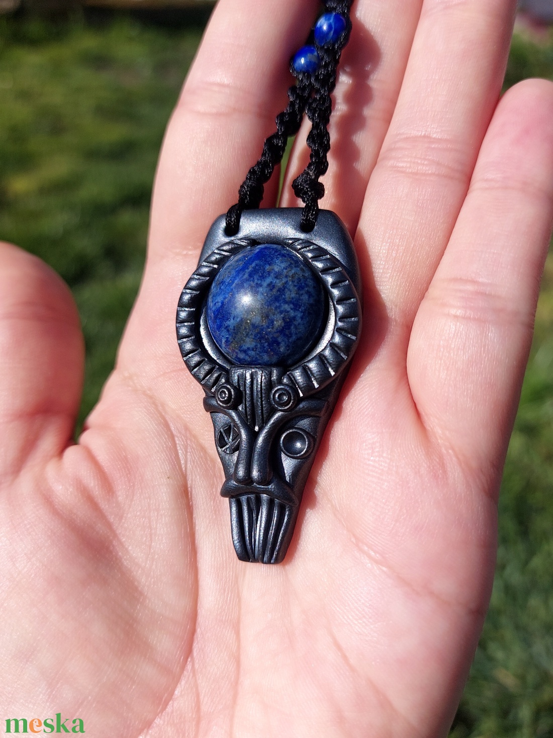Odin lápisz lazuli ásvánnyal - ékszer - nyaklánc - medálos nyaklánc - Meska.hu Odin lápisz lazuli ásvánnyal - ékszer - nyaklánc - medálos nyaklánc - Meska.hu