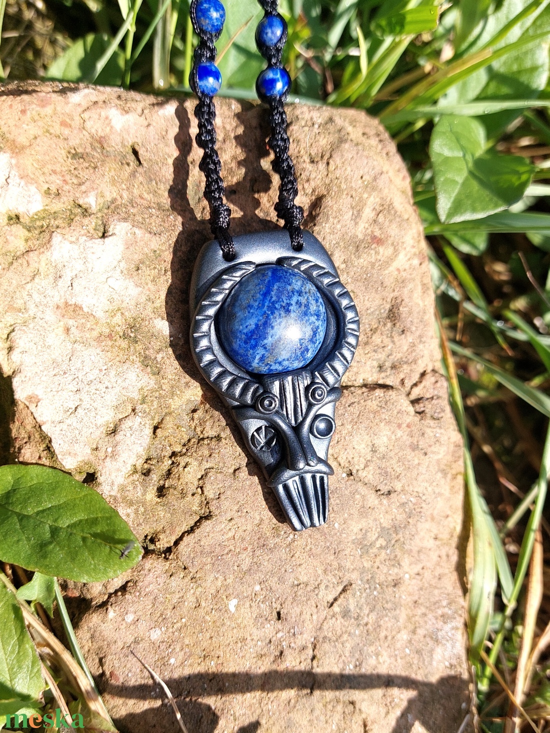 Odin lápisz lazuli ásvánnyal - ékszer - nyaklánc - medálos nyaklánc - Meska.hu Odin lápisz lazuli ásvánnyal - ékszer - nyaklánc - medálos nyaklánc - Meska.hu