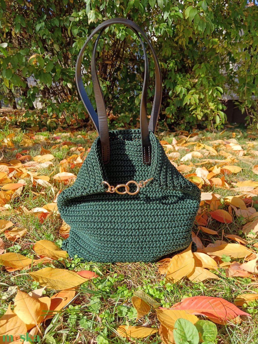 Trio Verde Long � kézzel horgolt, 3-féleképpen hordható táska - táska & tok - variálható táska - Meska.hu