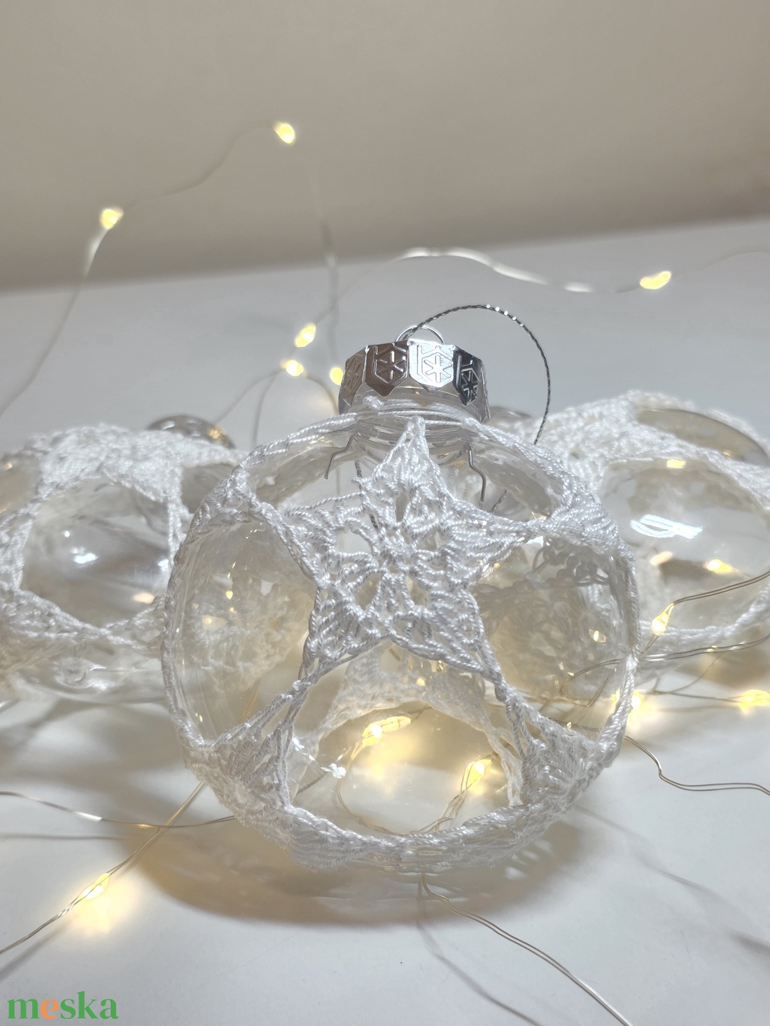 Horgolt csipke  - karácsony - karácsonyi lakásdekoráció - karácsonyfadíszek - Meska.hu