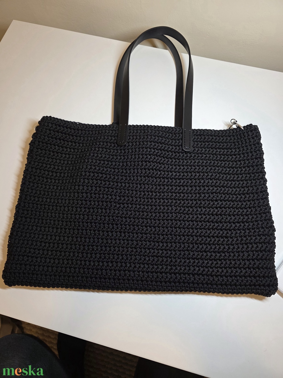 Trio Verde  kézzel horgolt, 3-féleképpen hordható táska béléssel - táska & tok - variálható táska - Meska.hu