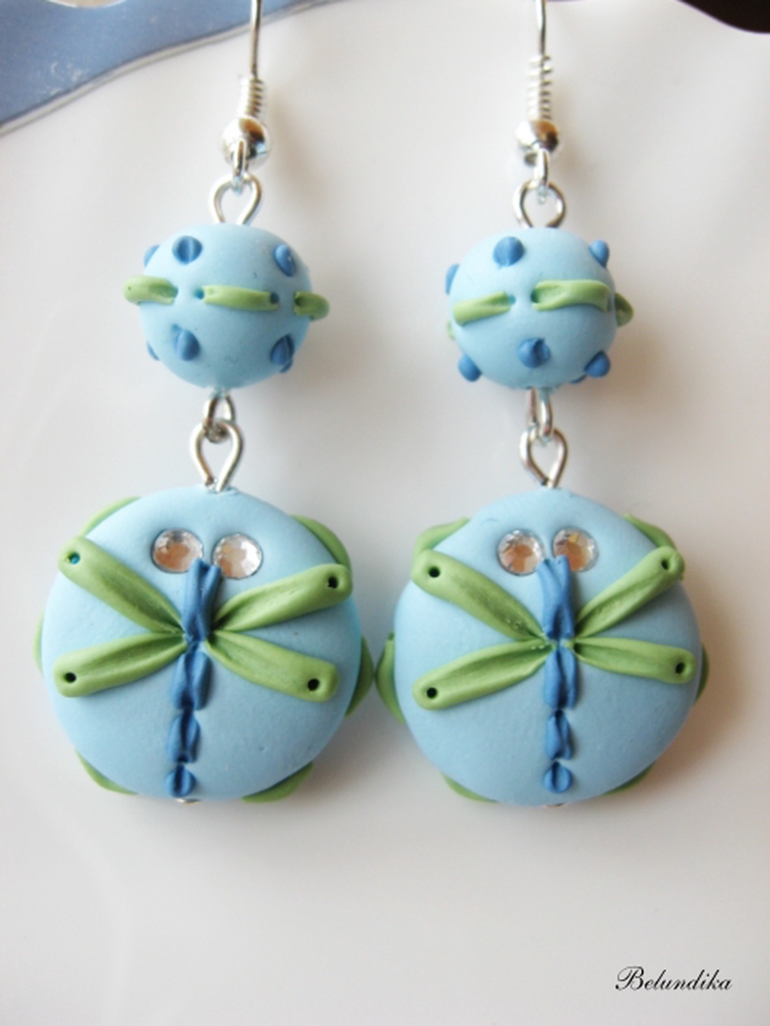 Szitakötő-fülbevaló -  - Meska.hu