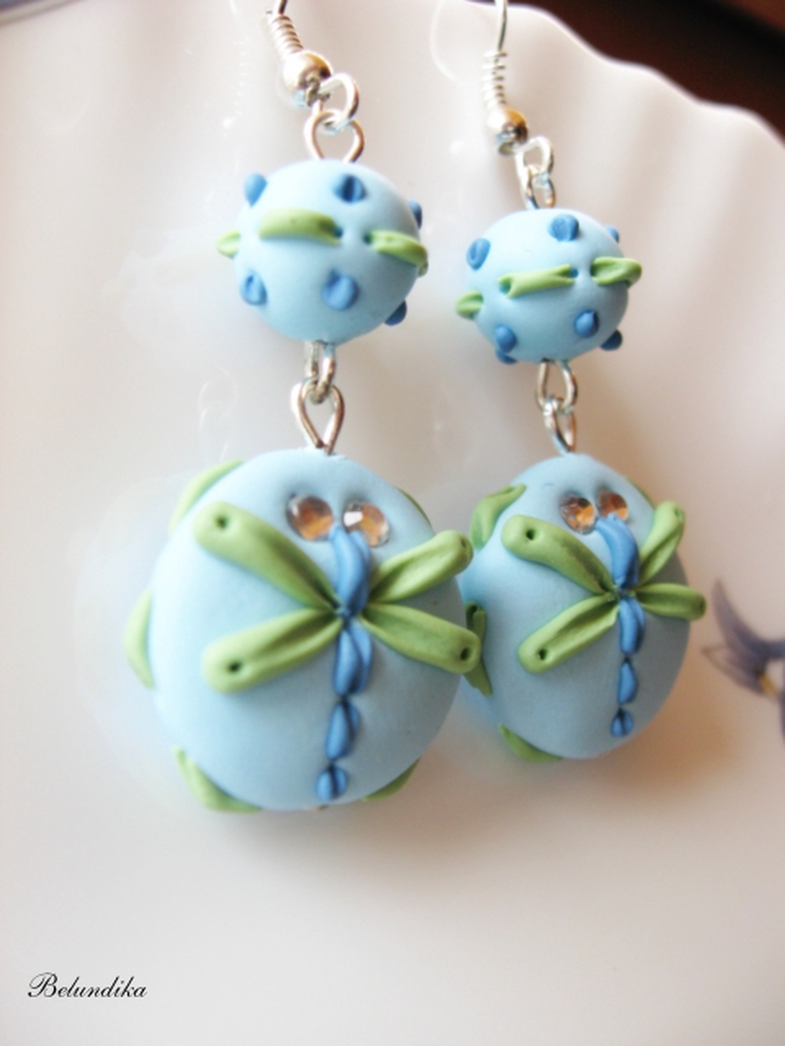 Szitakötő-fülbevaló -  - Meska.hu