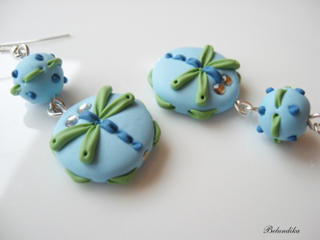 Szitakötő-fülbevaló -  - Meska.hu