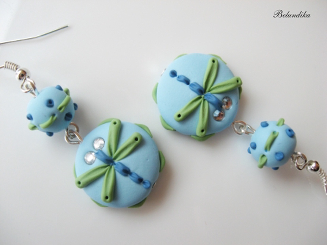 Szitakötő-fülbevaló -  - Meska.hu