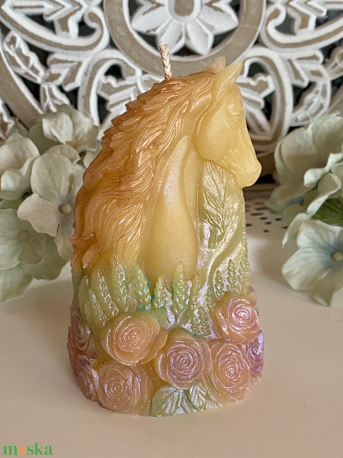 Méhviasz gyertya-Tündér �s Paripa - esküvő - dekoráció - gyertya & gyertyatartó - Meska.hu