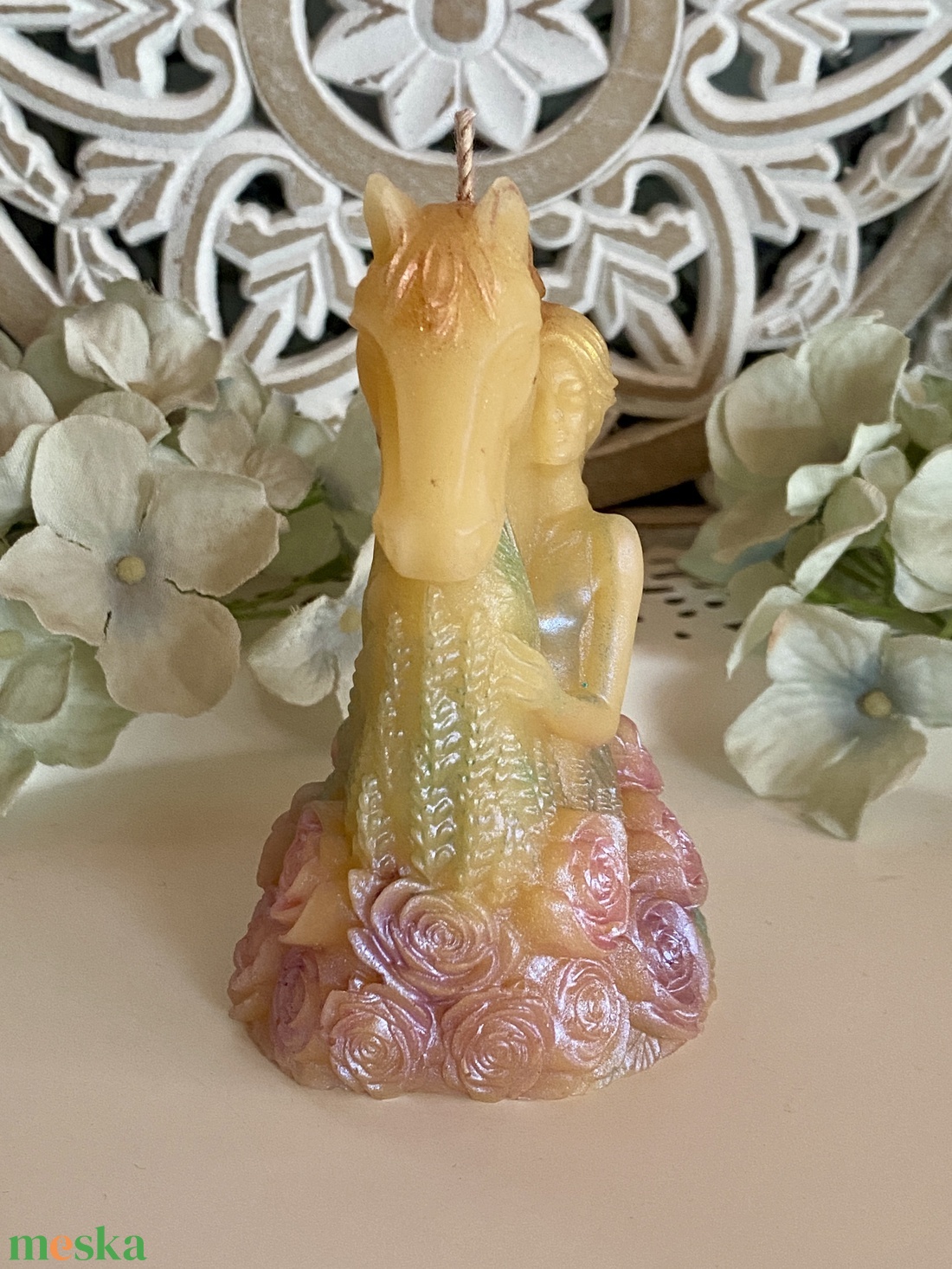 Méhviasz gyertya-Tündér �s Paripa - esküvő - dekoráció - gyertya & gyertyatartó - Meska.hu